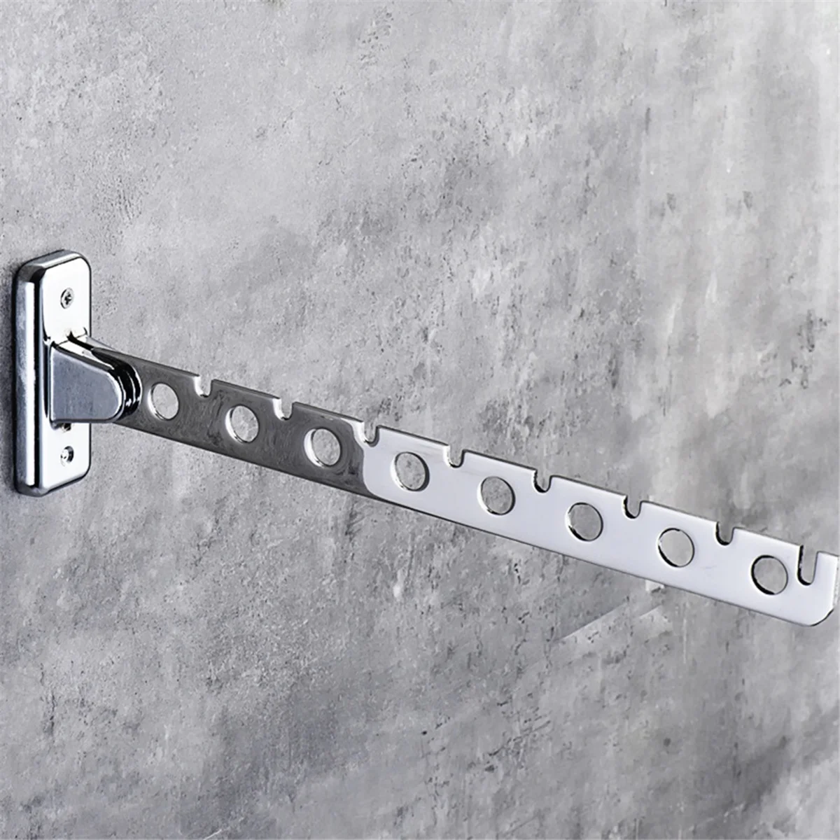 ABJZ Wall Mount Coat Hanger,Folding Clothes Drying Racks,Sturdy Hanging Clothes Hanger,Laundry Room Drying Rack(8-Hole)