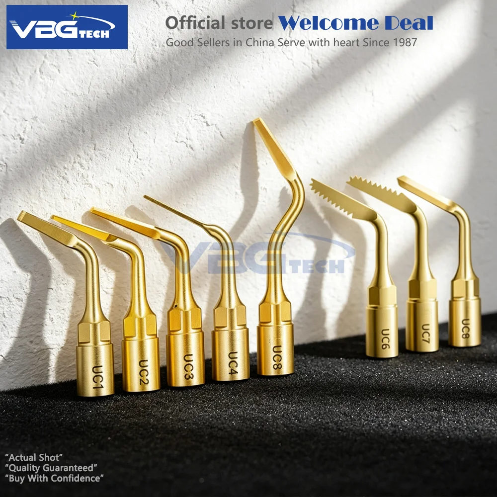 Dental Ultrasonic Bone Tips UC1/UC2 Thin Curved Tip UC6/UC7 Serrated Blade UC8 Extra Long Tip for Woodpecker medical instruments