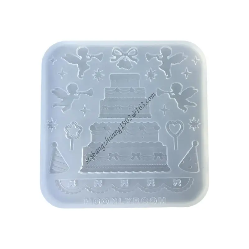 

Q6RB Easy to Clean Silicone Mold Small Multilayer Cake Accessories Mould Elegant Jewelry Accessory Making Mould for Craftsmen