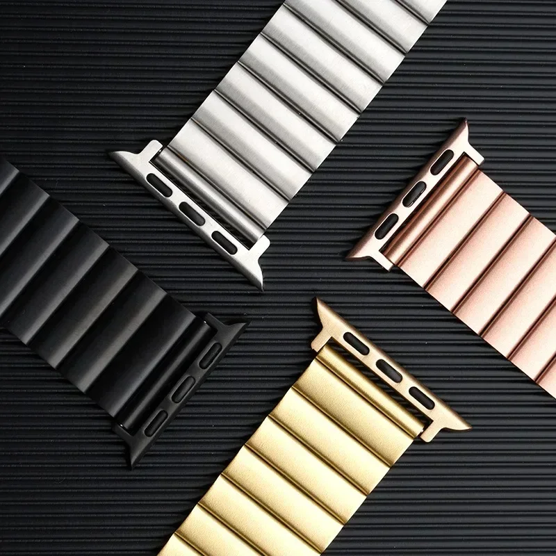 Watch Strap For Apple Watch Band Ultra Metal bracelet iwatch Series 9/8/7/6/5/4/3/2/1/SE 38/40/41mm 42/44/45/49mm Steel Straps