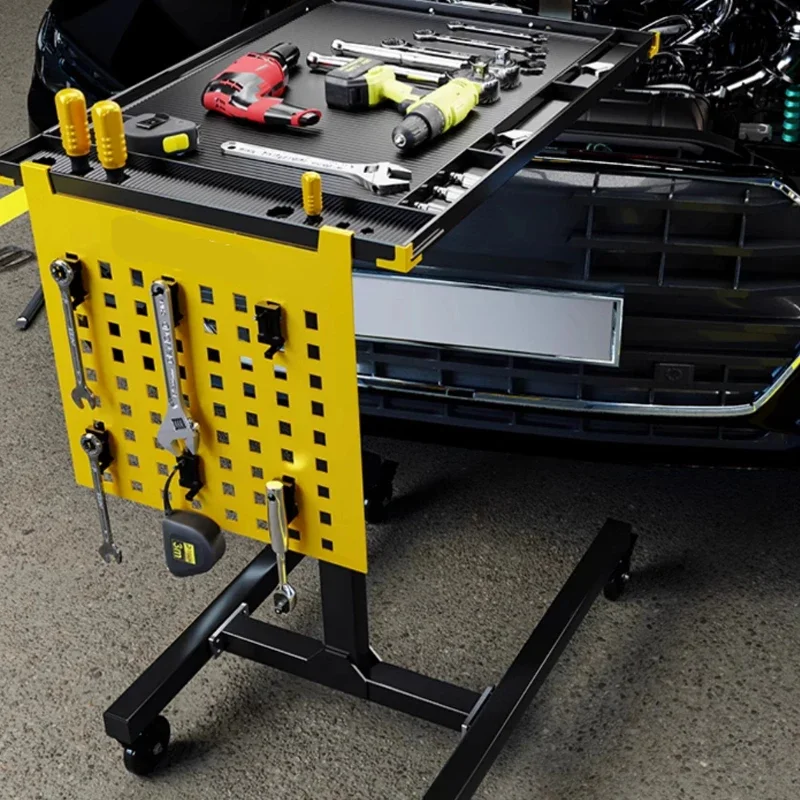

Lifting Workbench Engine Repair Parts Storage Workshop Mobile Tool Cart Trolley Auto Repair Tools 1pcs