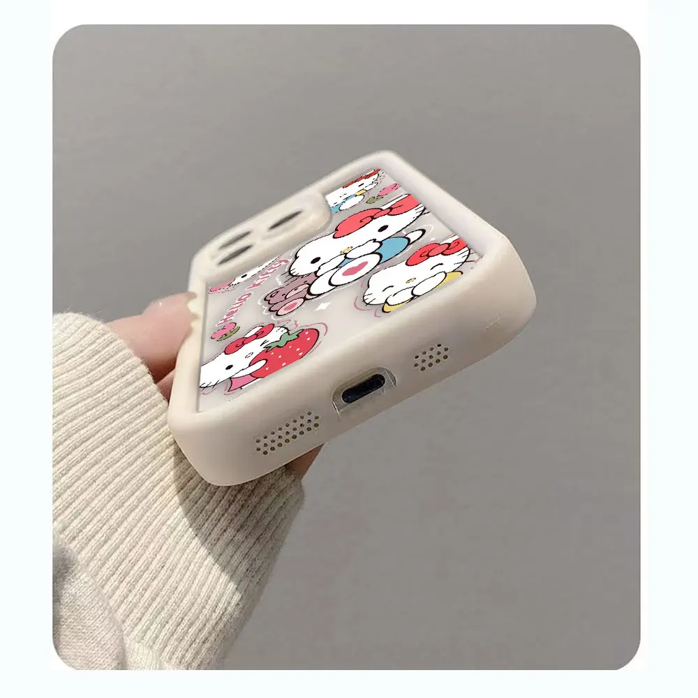 Nette Katze Hallo K-Kitty Telefon Fall Für MOTO G9 G22 G24 G32 G34 G35 G52 G53 G54 G60 G75 G84 G85 E22 E32 E40 EDGE 40 50 60E Fall