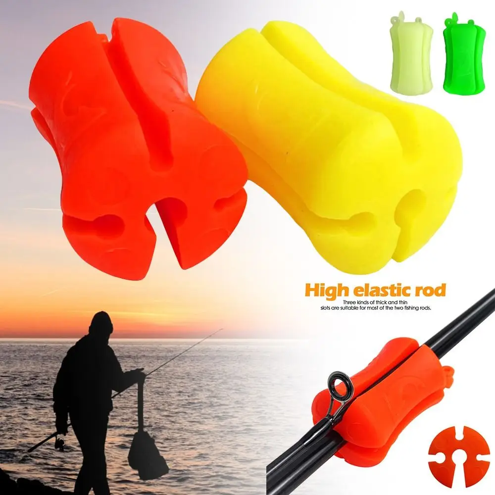 

Hot Rubber 4 colors Fishing Rod Tie beam Prevent rod collision tool rod Fastener Fishing rod storage