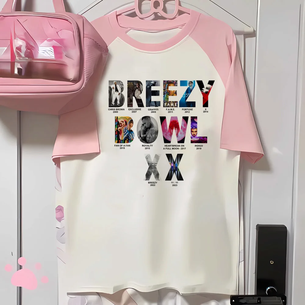 Chris Brown tshirt female goth Retro cutecore summer dollette shirt 80s alternative  jojifuku harajuku dollette