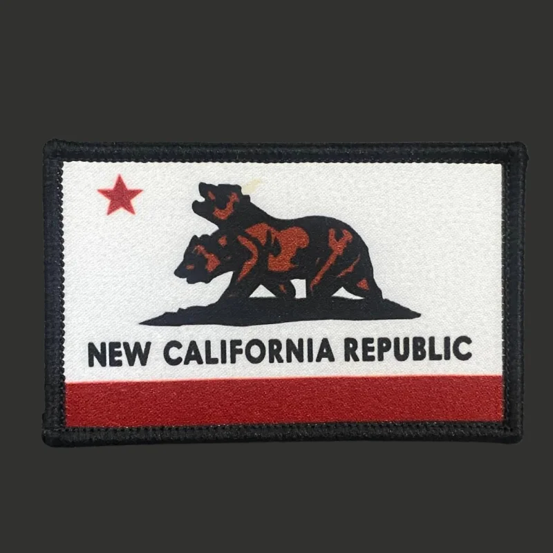 

New California Republic Flag Patch Tactical Morale Badge Print Hook&Loop Military Backpack Clothing Decorative Sticker Armband