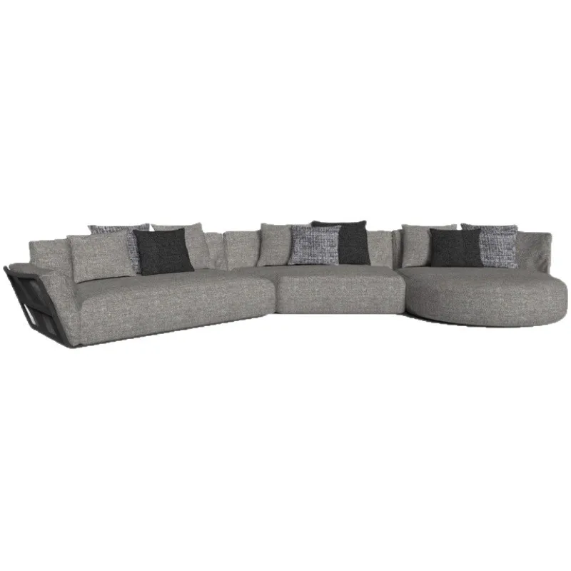 Nordic outdoor sofa garden villa sunscreen waterproof rattan sofa coffee table combination homestay leisure rattan sofa