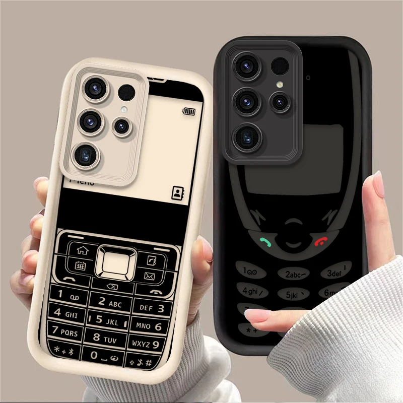 Retro Old Brick Funny Phone Case For Samsung Galaxy S26 S25 Edge S24 S23 Ultra S22 Plus S21 FE A07 A17 4G A37 A57 5G Back Cover
