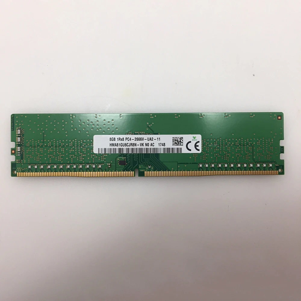 2PCS HMA81GU6CJR8N-VK RAM For SK Hynix 8GB DDR4 2666MHz 1RX8 PC4-2666V-UA2-11 Desktop Memory