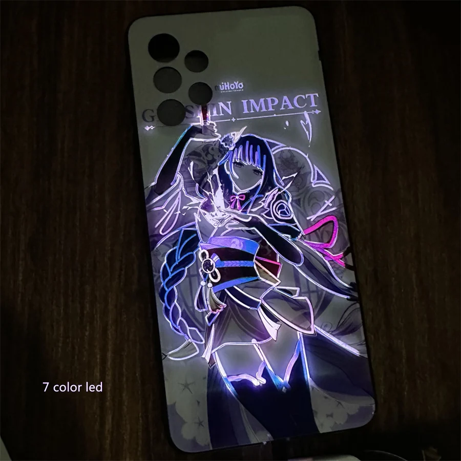 Genshin Impact Alhaitham LED Case for For Xiaomi POCO X3 X5 F5 M6 NFC Pro for Redmi Note 12 11 13 Flash Shell Phone Cover Anime