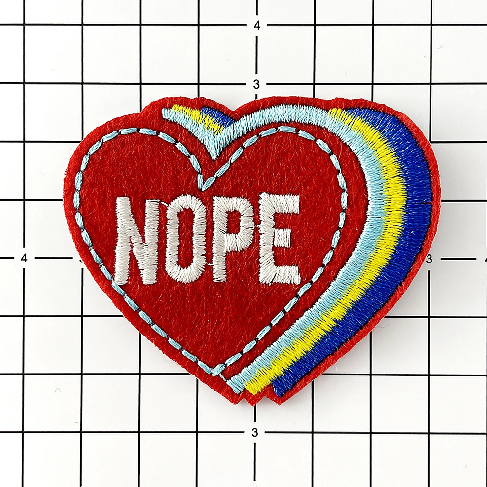 

NOPE Cloth Iron on Patch Mend Decorate Patch Clothes Apparel Sewing Decoration Applique Cover Repair Hole Patches