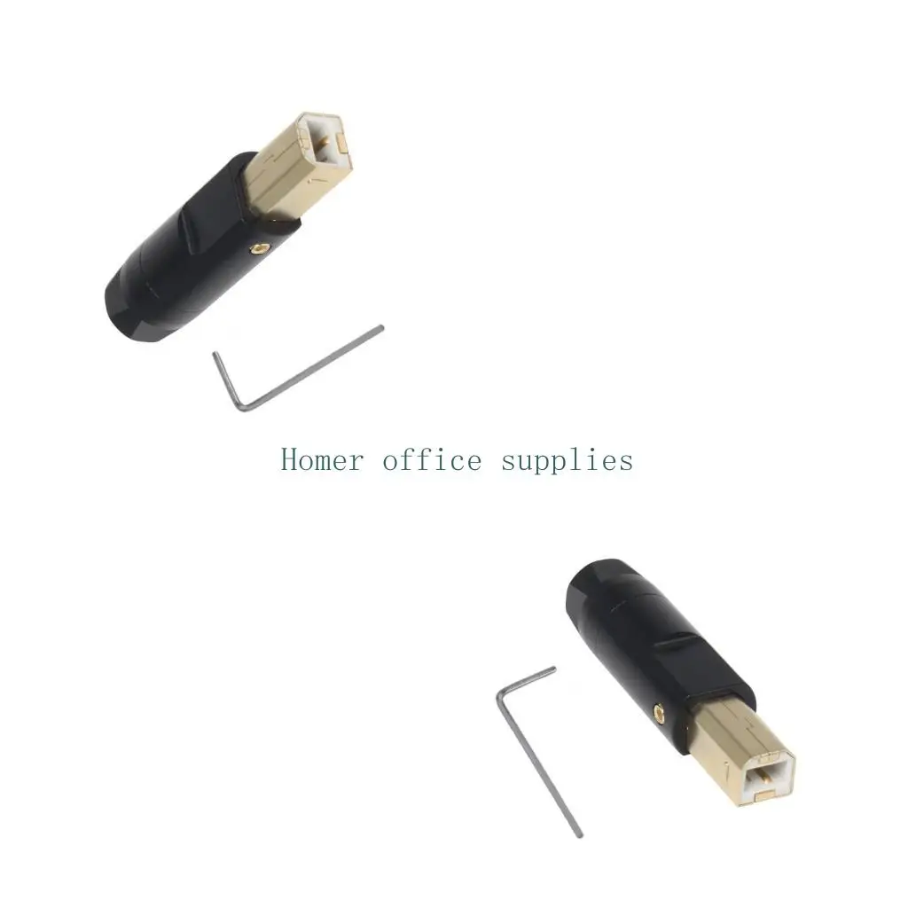

K43B USB B-тип, квадратный порт, позолоченный разъем, корпус, отверстие 6 мм, алюминиевый сплав