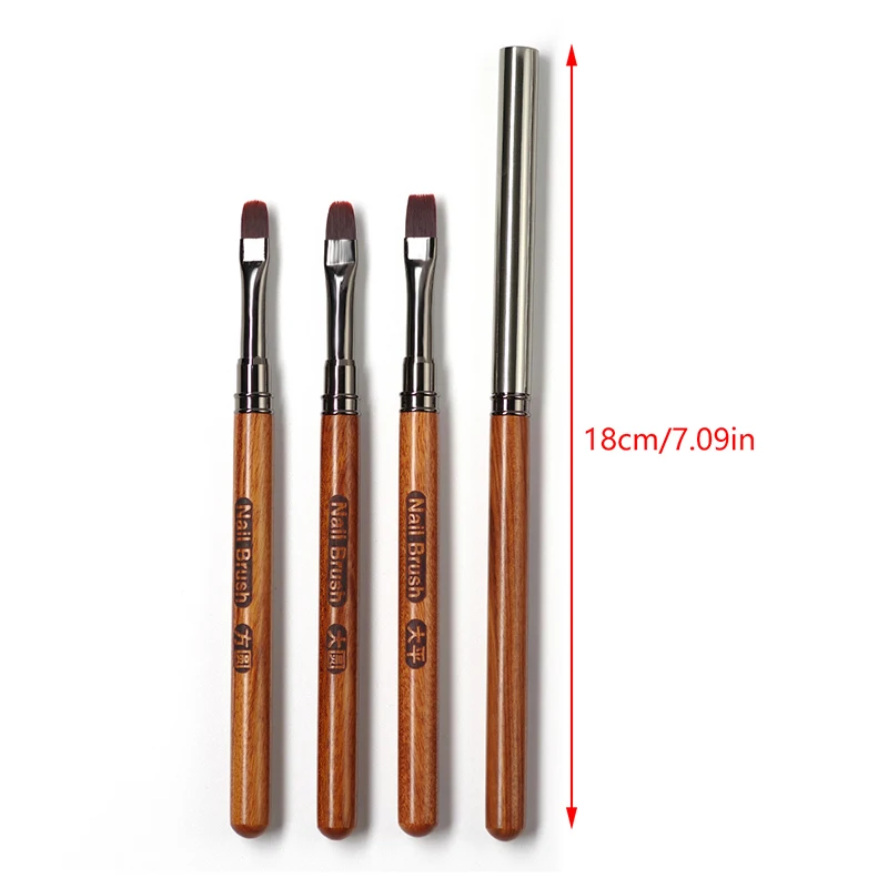 Prego cola Fototerapia Pen Brush, Adequado para Salão Profissional ou Uso Doméstico Gel Escova do prego, tamanhos diferentes, 3pcs