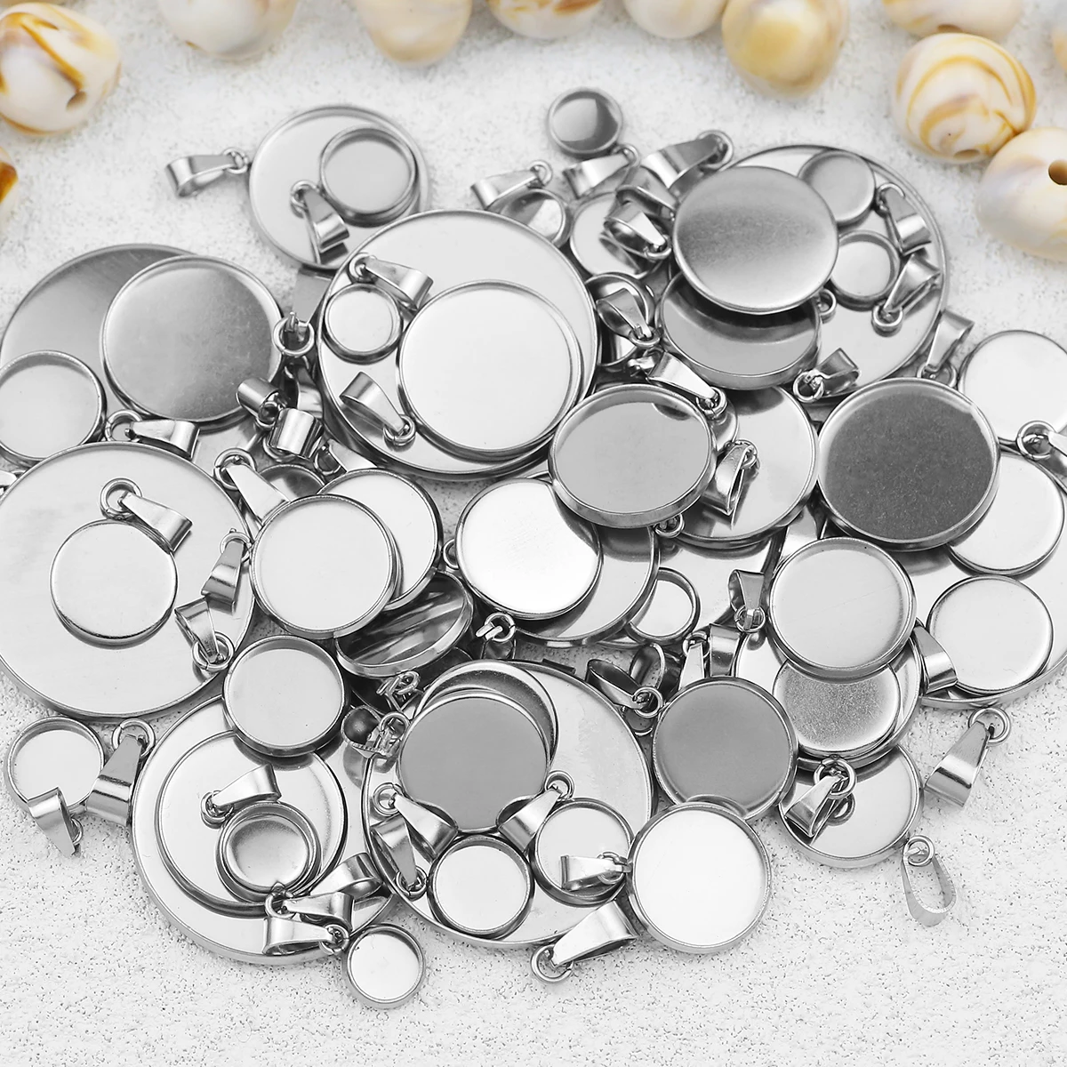 10pcs Alas Bulat Kosong dari B - Jewelry Making Tray ulasan dan harga