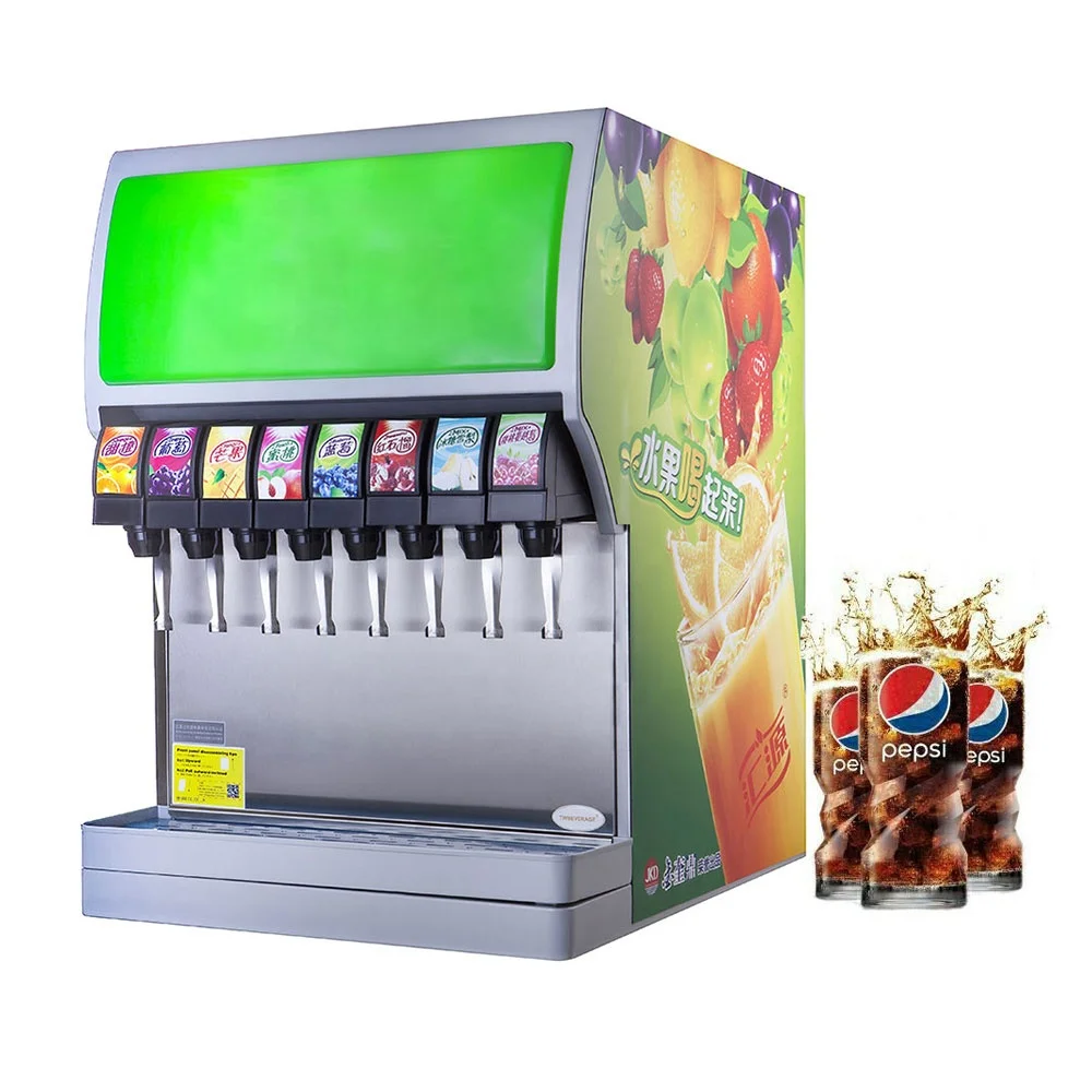 Commercial 8 Flavour Ice Cold Carbonated Soda Water Drink Cola Mix Maker Dispenser Machine