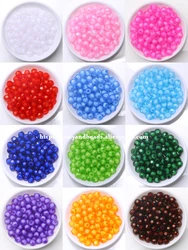 Faceted Bead in Bead Round Acrylic Beads 6 8 10 12MM Pick Colour For Jewelry Making