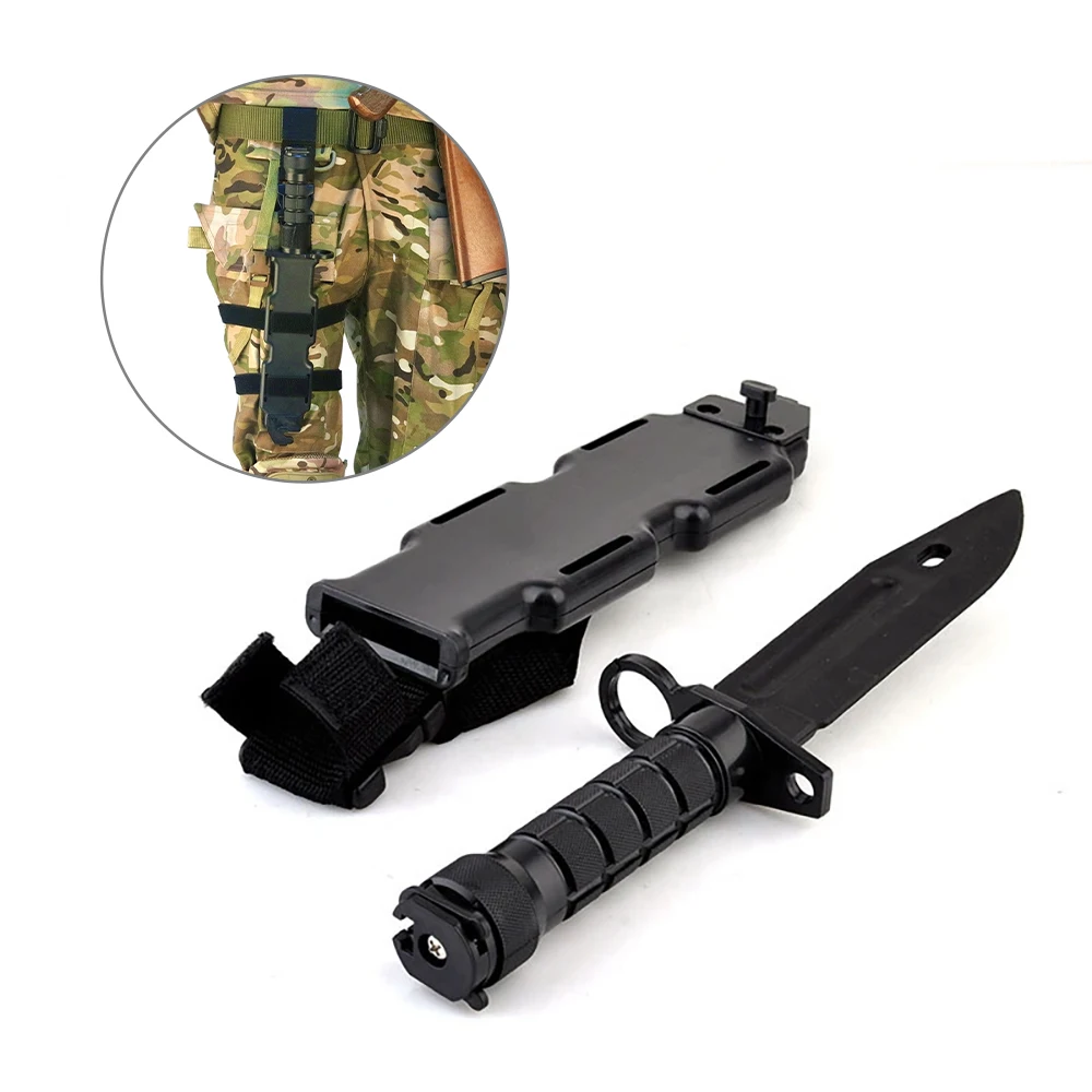 M9 Dagger Model Tactical Plastic Bayonet for Gift Toy Army Fan Collect CS Game Military Training Outdoor Multi Tool Rubber Knife