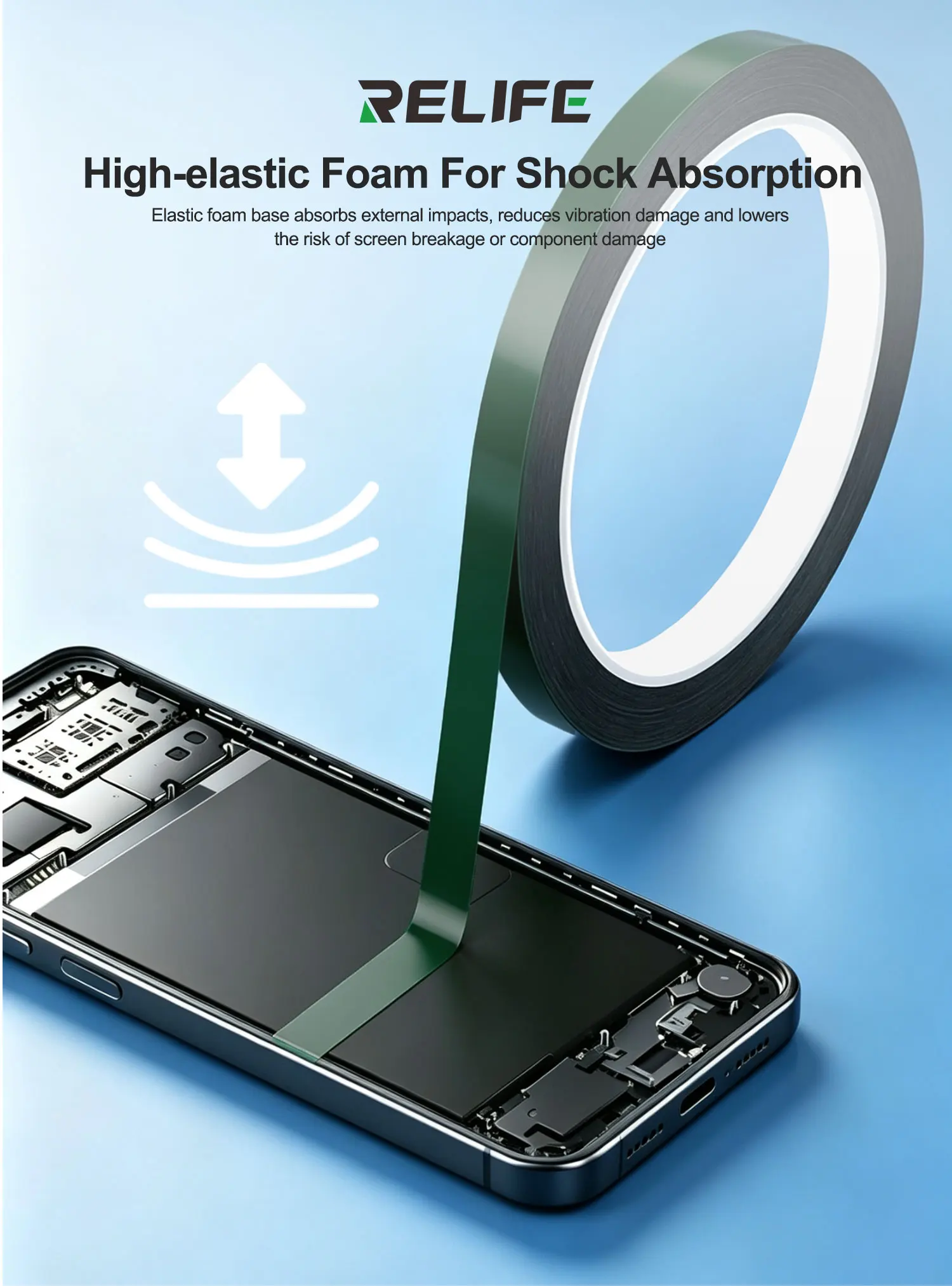 RELIFE HX2/HX1 Mobile Phone Sealing Buffer Double-sided Tape for Screen Edge Curling/Border Light Leakage/Curved Screen Sealing