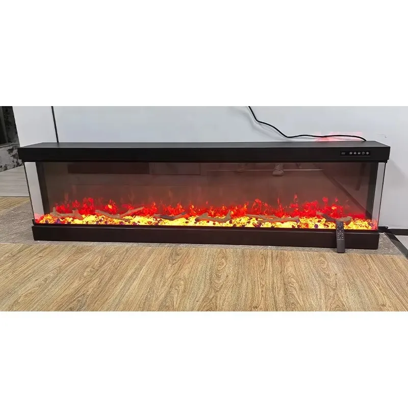 

Customised Real Log Electric Fireplaces Remote Control Freestanding Mantle for Household Hotel for Living Room English Operating