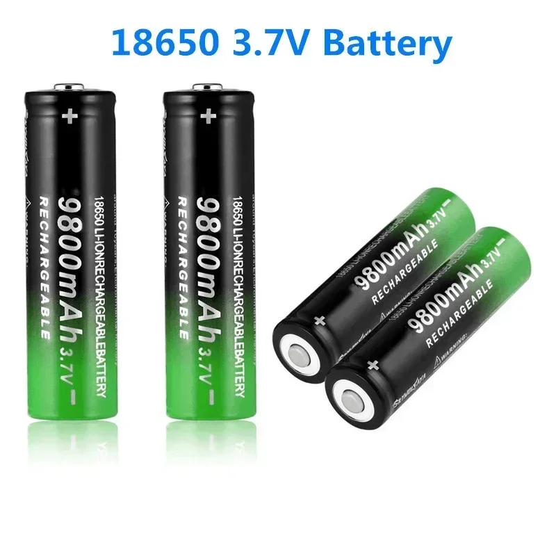 100% original 18650 3.7V 9800mAh Rechargeable Battery For Flashlight Torch headlamp Li-ion Rechargeable Battery drop shipping