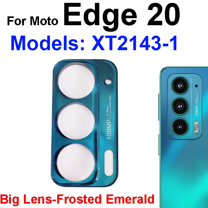 Back Rear Camera Lens Glass For Motorola MOTO Edge 20 XT2143-1 Back Camera Glass Lens Adhesive Sticker Replacement Repair Parts