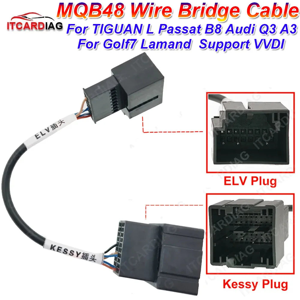 MQB48 Wire Bridge Cable Cluster Power Cable Keyless Remote Programming Cable for VVDI All Key Lost For TIGUAN L Passat B8