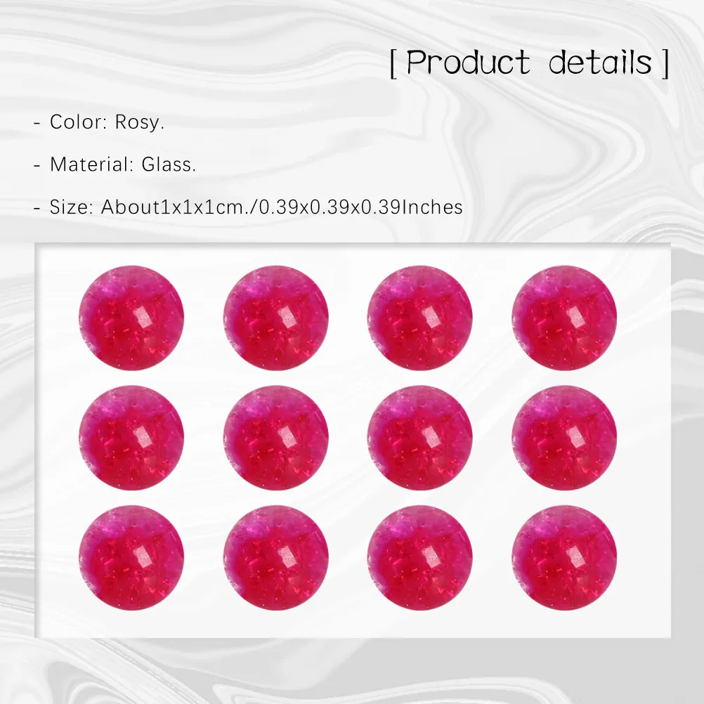 

10Mm Glass Loose Beads Natural Agate Stone Craft Beads for DIY Jewelry Making Bracelet Necklace Rosy Fashion Bead