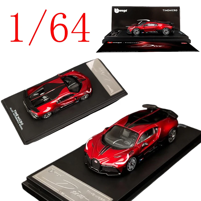 

TM литая под давлением модель автомобиля из сплава Bugatti в масштабе 1/64 Bugatti Chiron Divo Play с подарком, оригинальная коробка игрушечных машин