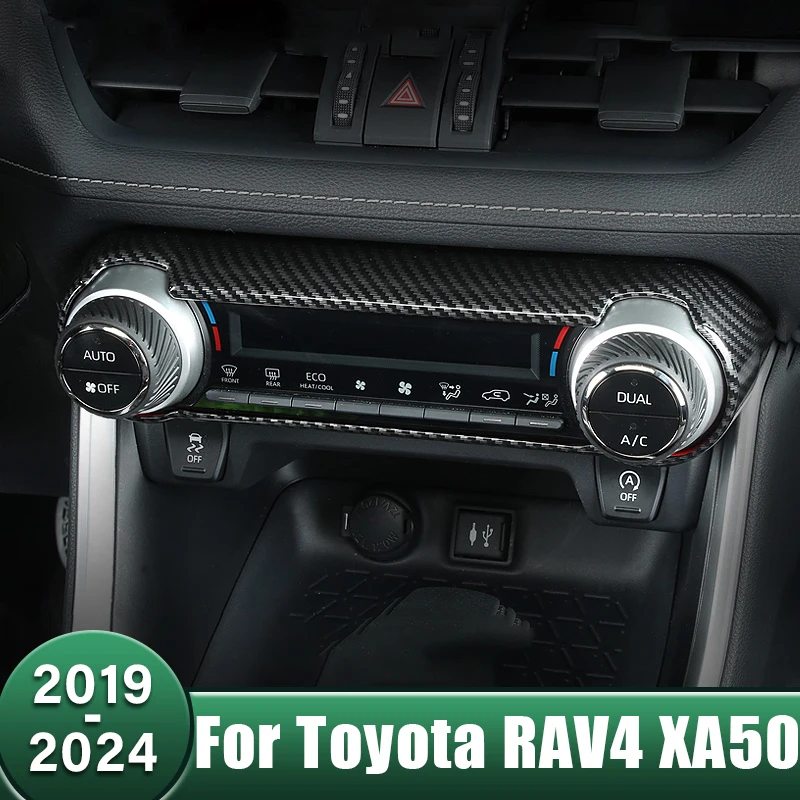 

Car Air Conditioning Knobs Control Panel Fan Speed Button Cover For Toyota RAV4 XA50 2019 2020 2021 2022 2023 2024 RAV 4 Hybrid