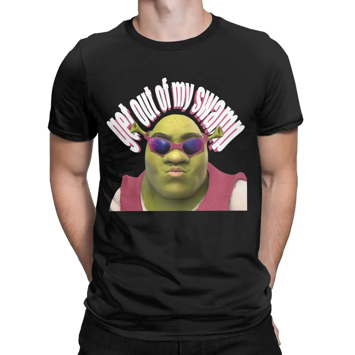 Men T-Shirt Get Out Of My Swamp Meme Humor 100% Cotton Tees Can\'t Today I\'m Swamped T Shirts Round Neck Clothing Plus Size