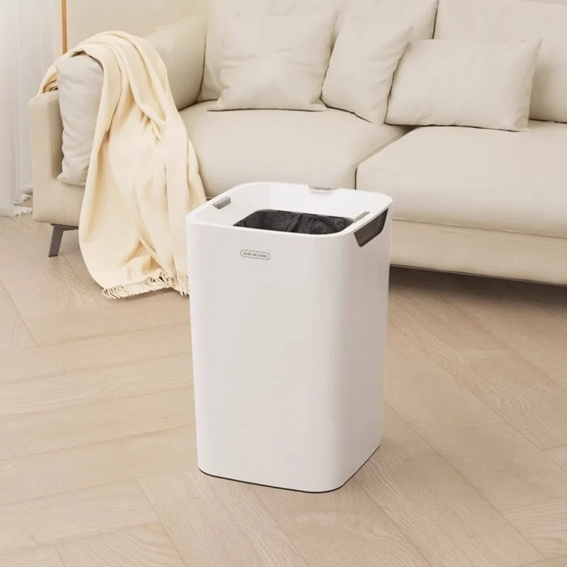 Bag Changing Smart Trash Can Kitchen Trash Cans Luxury Rectangular Plastic Bedroom Litter Bins Large Capacity Bathroom Dustbin