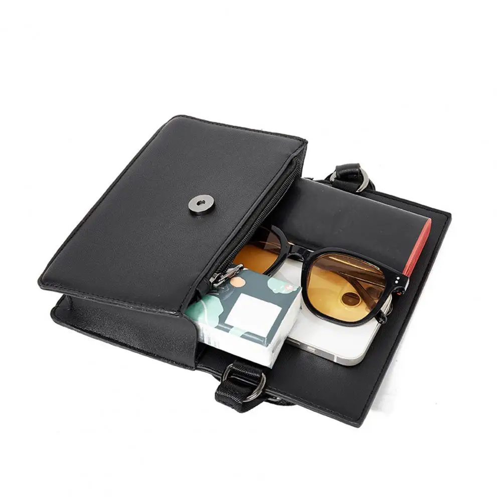 Men Shoulder Bag Envelope Type Multi-Pocket Design Reflective Strips Smartphone Keys Wallets Storage Sling Bag for Office