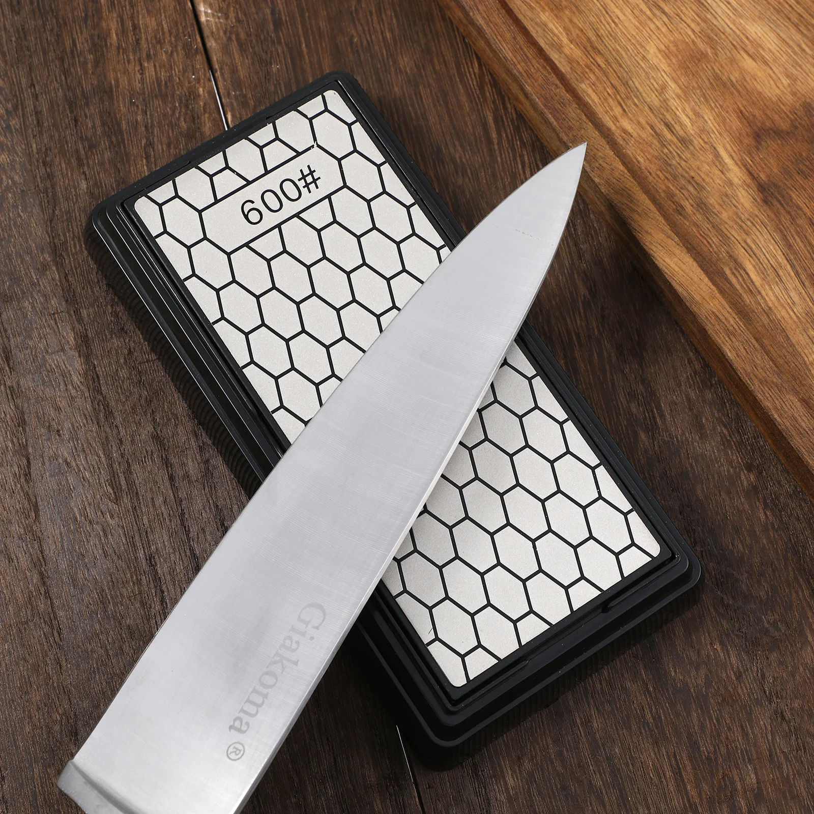 

Diamond Sharpening Stone 600/1200 Grit Dual Sided Knife Sharpener Non Slip Base For Kitchen Cutting Tools Scissors Ceramic