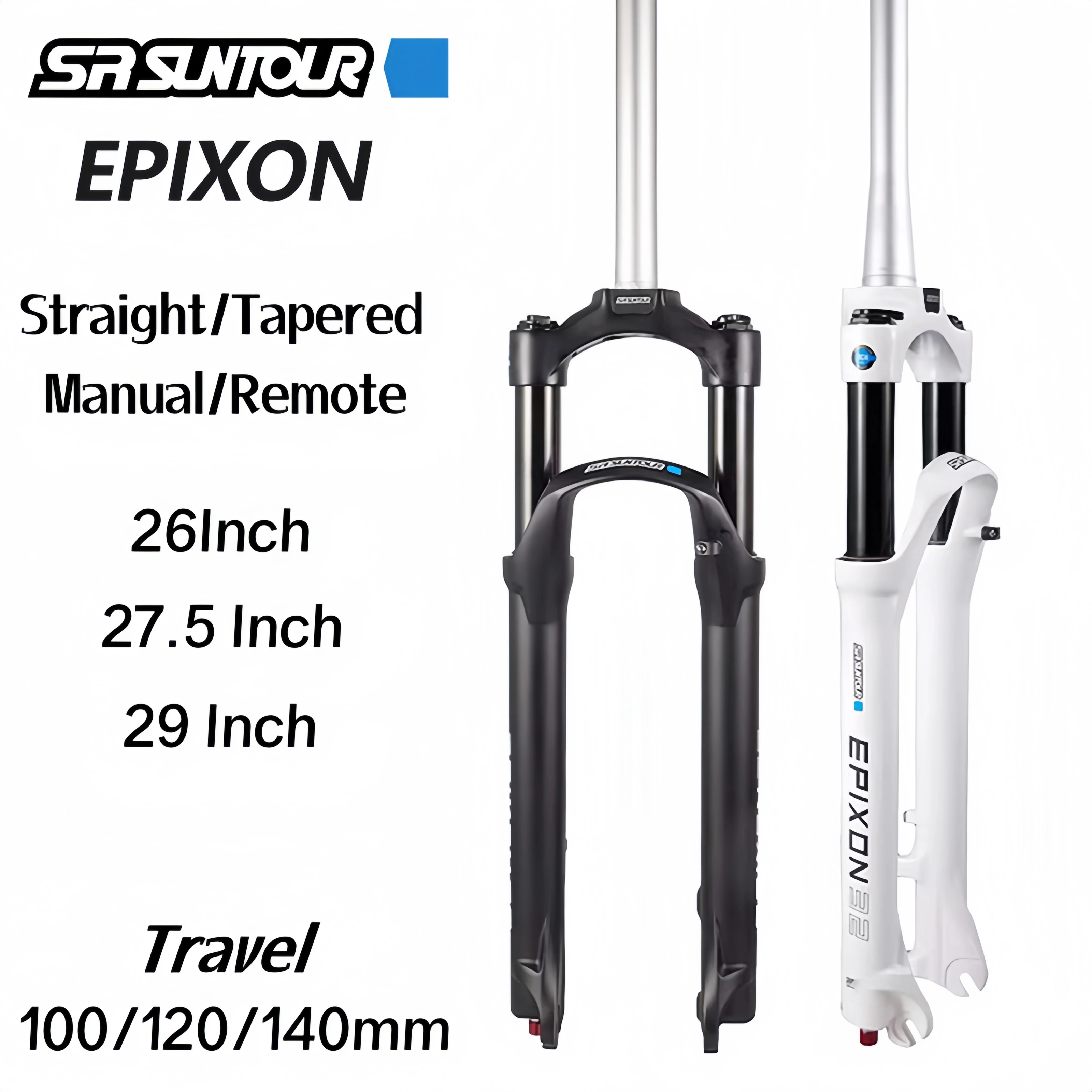 SUNTOUR EPIXON Original Bicycle Fork 26 Inch 27.5 Inch 29Inch Oil And Gas Fork (Air Resilience/Oil Damping) MTB Bike Front Fork