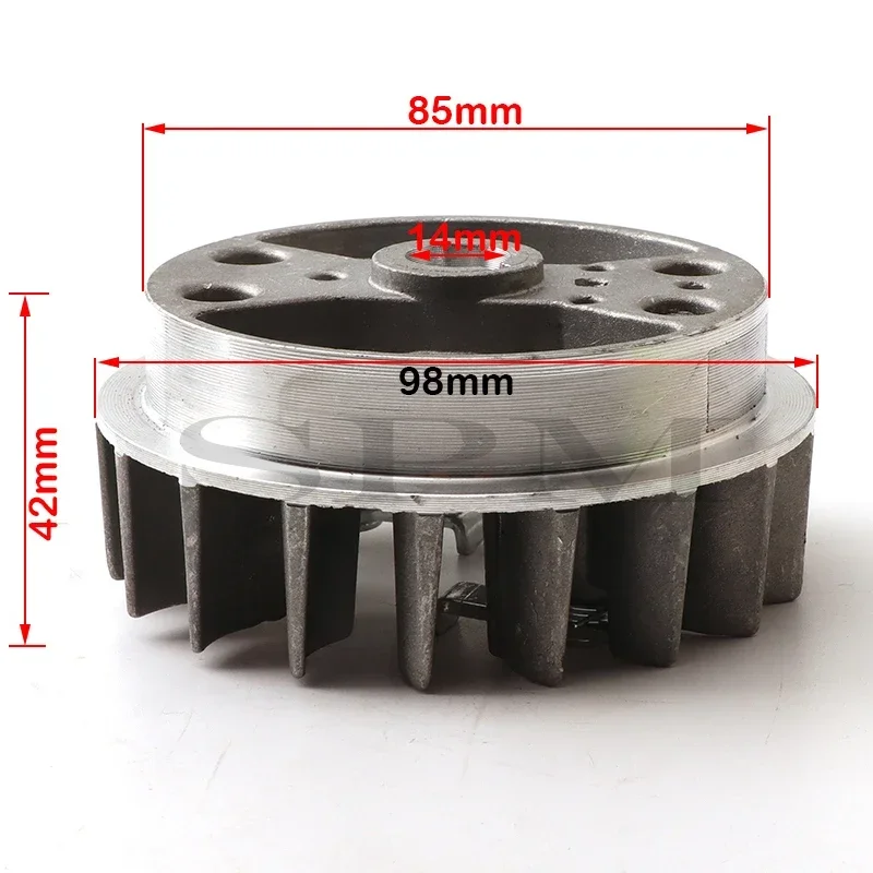 Black Pull Start+ Flywheel for 47cc 49cc 2 stroke Mini Pocket Scooter Dirt Bike ATV recoil starter puller