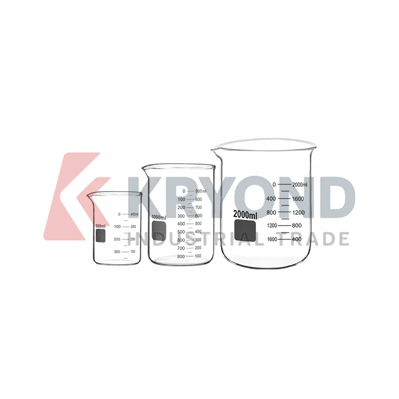 BS-LFB Low Form Beaker 500mL 1000mL Borosilicate Glass Laboratory Chemical Experiment Container Equipment Research QC Use Series