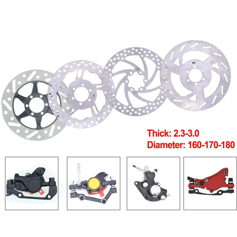 Disc Brake Rotor 180/203MM 6 Hole For Ebike Scooter E-Bike 3MM Thickened Driver's Scooter Thickened Disc Ultra Thick Disc Brake