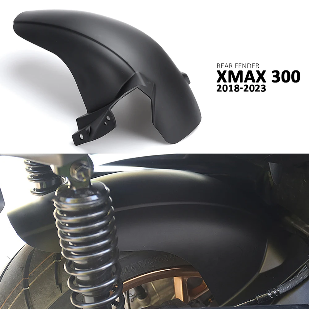 Motorcycle Mudguards Rear Fender Black ABS For YAMAHA X-MAX300 X-MAX 300 XMAX300 XMAX 300 X-max300 2018 2019 2020 2021 2022 2023