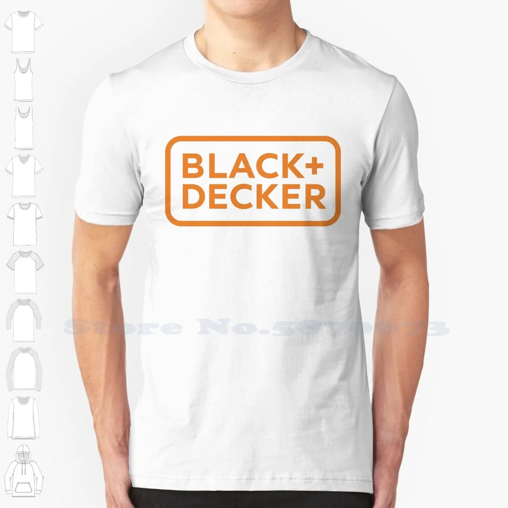 Black Decker Logo High-quality T Shirts Fashion T-shirt New 100% Cotton Tee