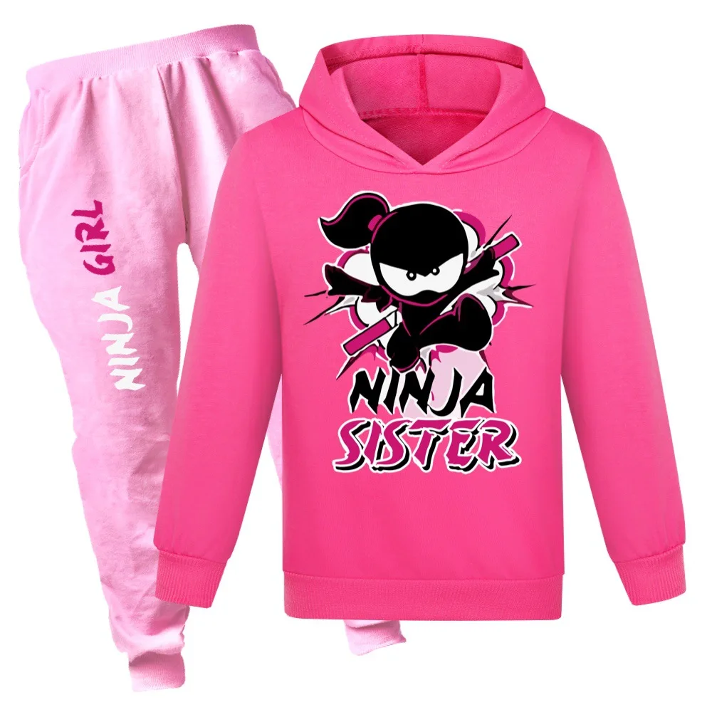 

NINJA KIDZ Clothing Set Kids Hoodies Jogger Pants Tracksuit Girls Jacket with Hooded Tops Children Coat Baby Boys Streetwear