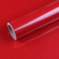 Red Self-Adhesive Removable Contact Paper Shelf Liner Countertops Waterproof Kitchen Wallpaper Oil Proof Cabinets Shelves Glossy
