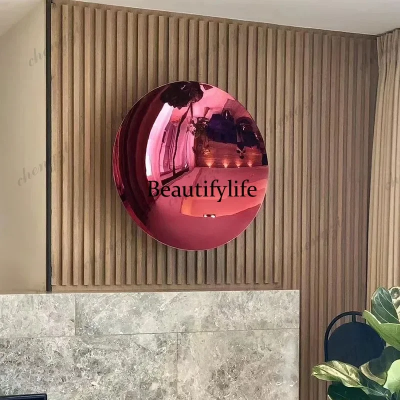 H134  concave mirror sky mirror Stainless steel 170cm-180cm background wall pendant living room Bedroom villa wall decoration