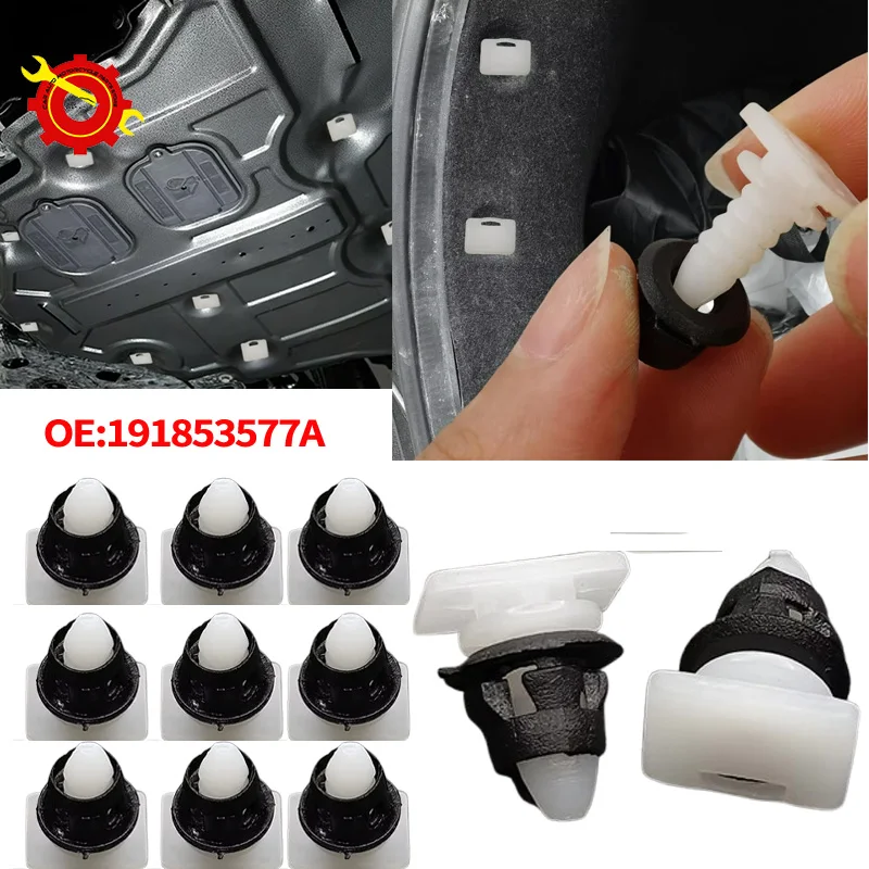 20 Piezas 191853577A para VW Corrado Golf Jetta Mk2 Quantum Syncro Passat B2 B3 Seat, Clips de Panel de Protección de Umbral de Puerta