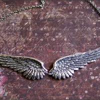 Vintage Angel Wings Feather Choker Big Pendant Aesthetic Link Chains Statement Necklace for Women Collar Bib Wedding Tribal Gift - Image 3