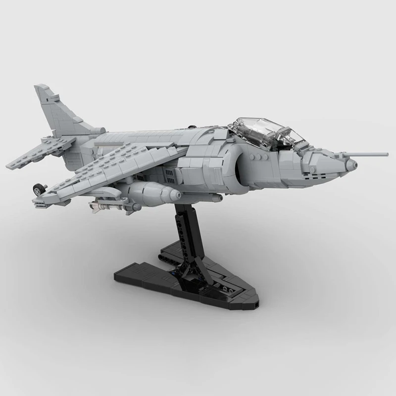1001pcs MOC Sea Harrier FRS1 Creative Advanced Build Model Building Blocks Pack Premium Detailed Challenge Craft Brick Toy Gift