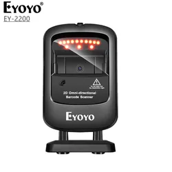 Eyoyo-Scanner de codes-barres de bureau 1D OJ, détection automatique, balayage omnidirectionnel, filaire USB, mains libres, lecteur d'écran de code QR