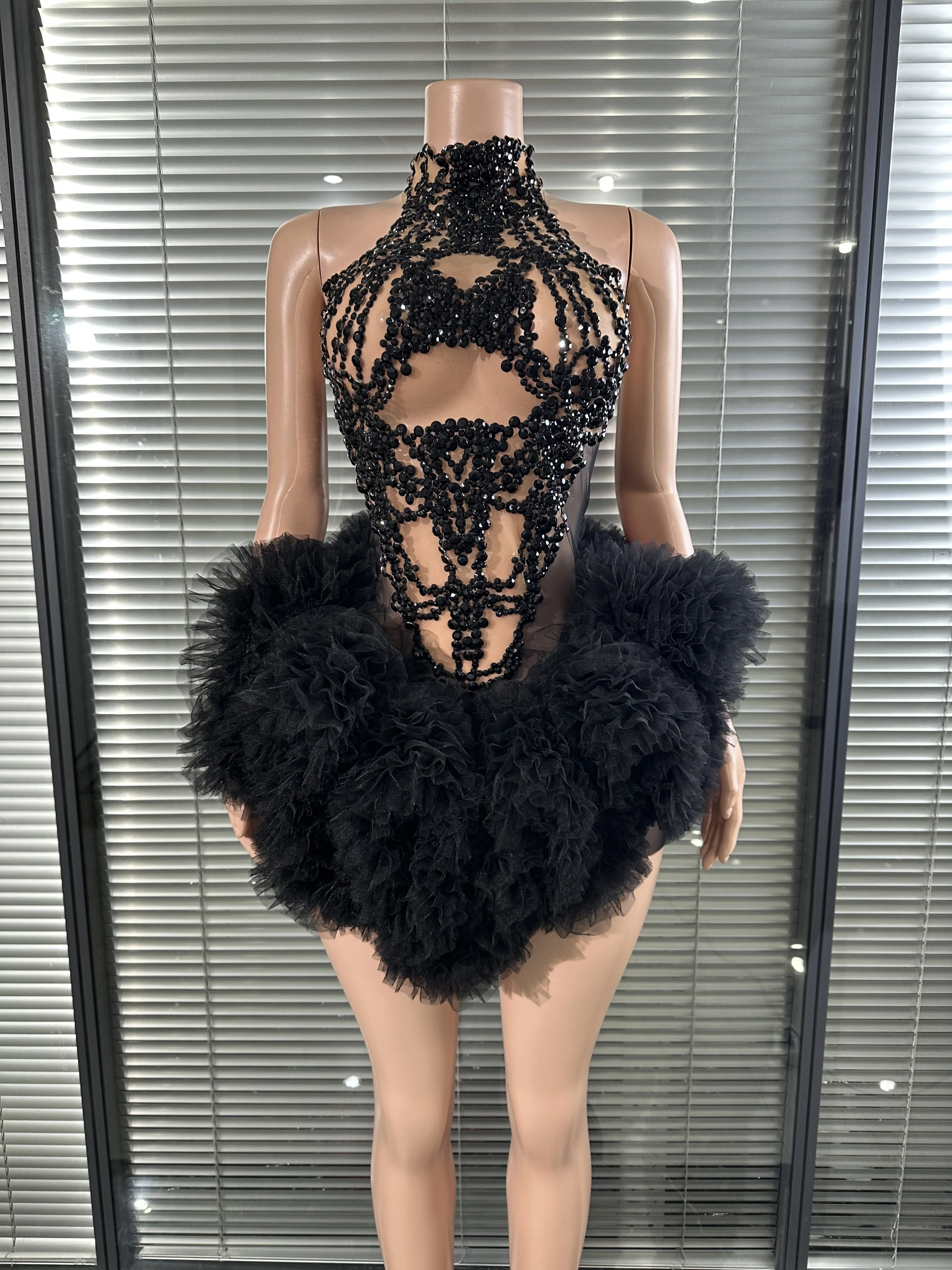 

Роскошное кружевное сексуальное платье с бриллиантами для дня рождения, женское вечернее платье для сцены, празднование ночного клуба, коктейльная вечеринка