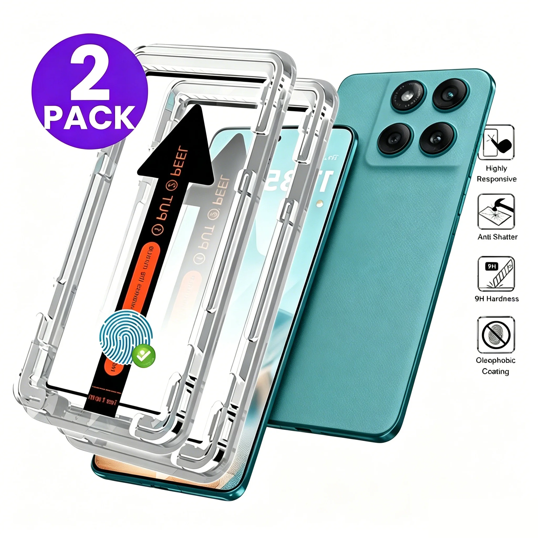 Gehärtetes Glas für Motorola Edge 70 Pro 50 60 Fusion G56 G75 G55 G54 G84 G87 G86 G85 G35 G37 Auto Dust HD Klarer Displayschutz
