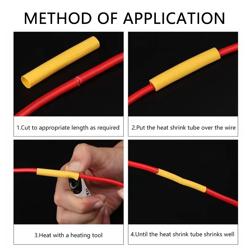 127-580pcs Shrinkable Heat Shrink Tubes kit Thermoresistant Heat-Shrink Tubing wrap Cable Insulation Sleeve Electrical Connect