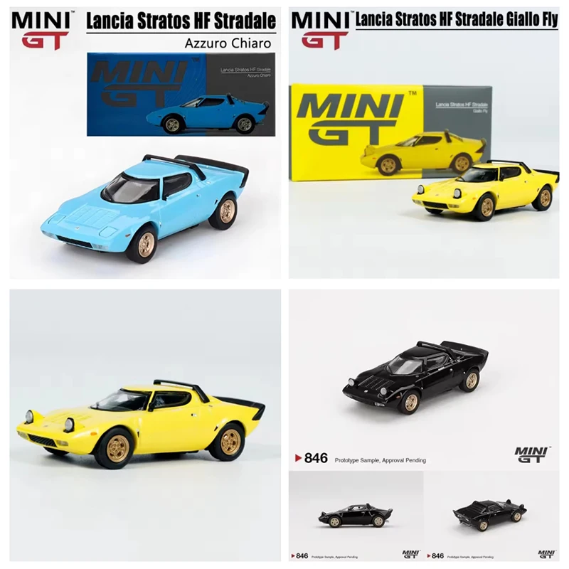 

MINIGT 1/64 Lancia Stratos HF Stradale Azzuro Chiaro Alloy Car Model Static Collection Decorated Holiday Gifts Toys