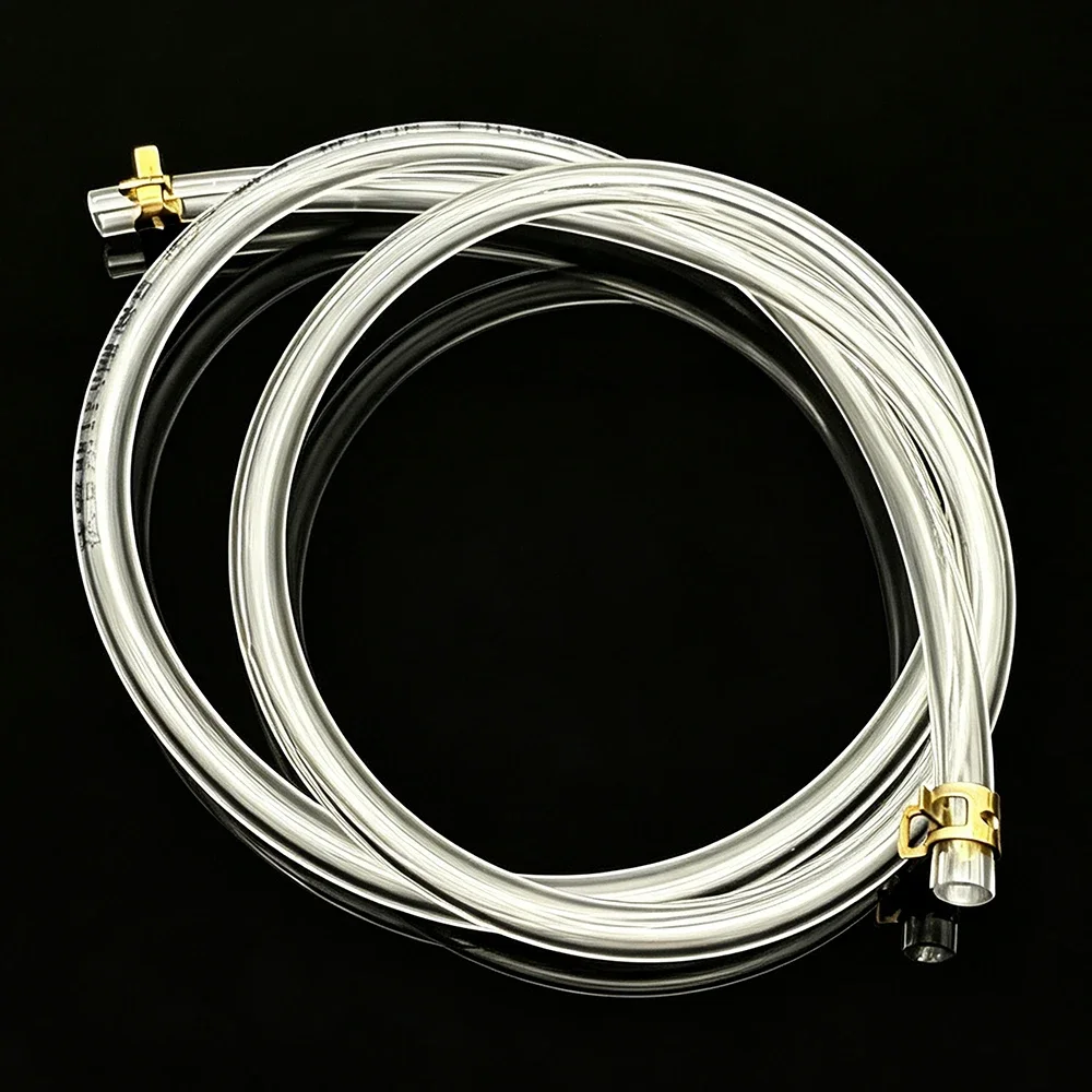 Clear TPU Tube + Galvanized Clamps ID 4mm~16mm High Pressure Oil Resistant Fuel Hose for Small Diesel Engine Oil Fuel Transport